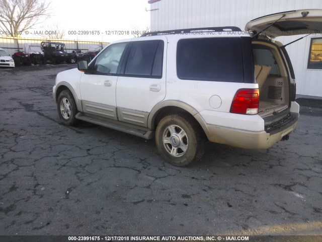 1FMFU18575LA09252 - 2005 FORD EXPEDITION EDDIE BAUER WHITE photo 3