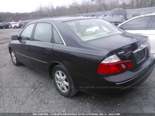 4T1BF28B63U285787 - 2003 TOYOTA AVALON XL/XLS BLACK photo 3