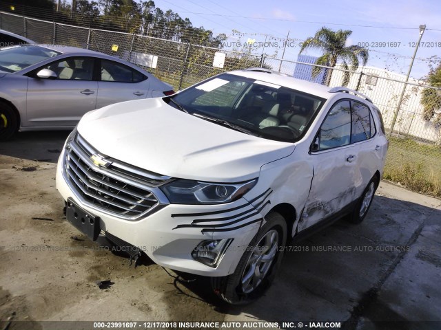 2GNAXVEV1J6288371 - 2018 CHEVROLET EQUINOX PREMIER WHITE photo 2