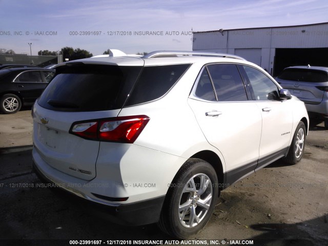 2GNAXVEV1J6288371 - 2018 CHEVROLET EQUINOX PREMIER WHITE photo 4