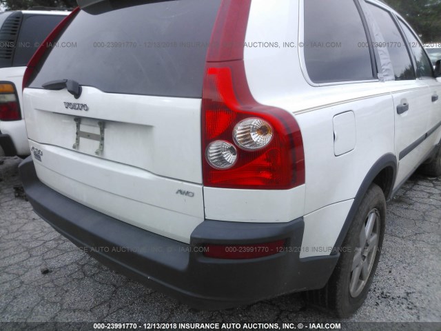 YV4CZ592X61239818 - 2006 VOLVO XC90 WHITE photo 6