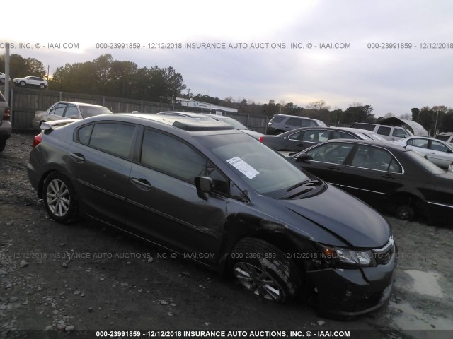 19XFB2F99CE010902 - 2012 HONDA CIVIC EXL GRAY photo 1