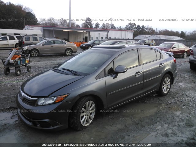 19XFB2F99CE010902 - 2012 HONDA CIVIC EXL GRAY photo 2