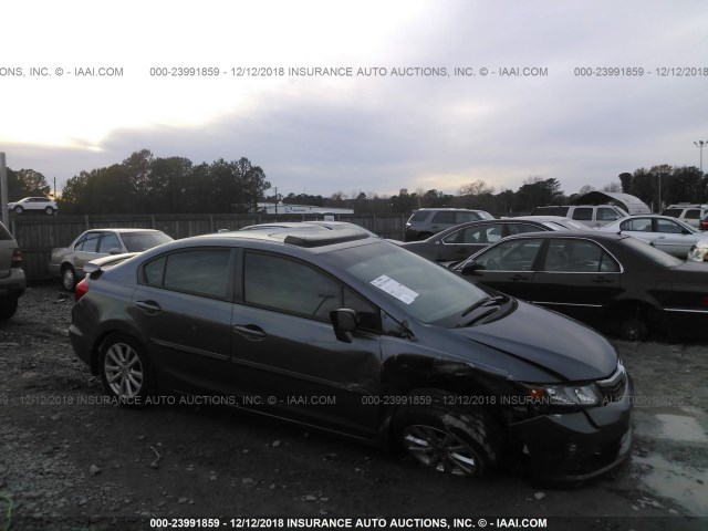 19XFB2F99CE010902 - 2012 HONDA CIVIC EXL GRAY photo 6