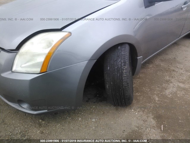 3N1AB61E48L725176 - 2008 NISSAN SENTRA 2.0/2.0S/2.0SL GRAY photo 6