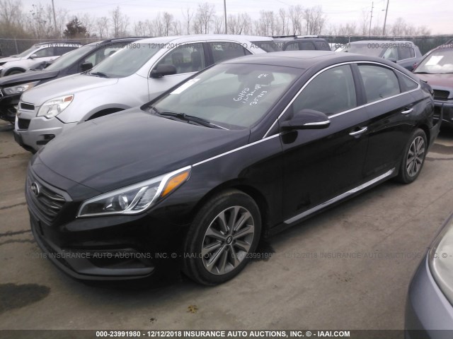 5NPE34AF7GH318587 - 2016 HYUNDAI SONATA SPORT/LIMITED BLACK photo 2