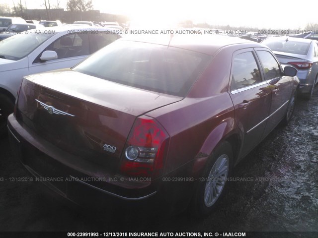 2C3KA53G08H210850 - 2008 CHRYSLER 300 TOURING RED photo 4