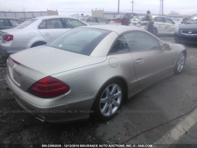 WDBSK75F83F008727 - 2003 MERCEDES-BENZ SL 500R GOLD photo 4