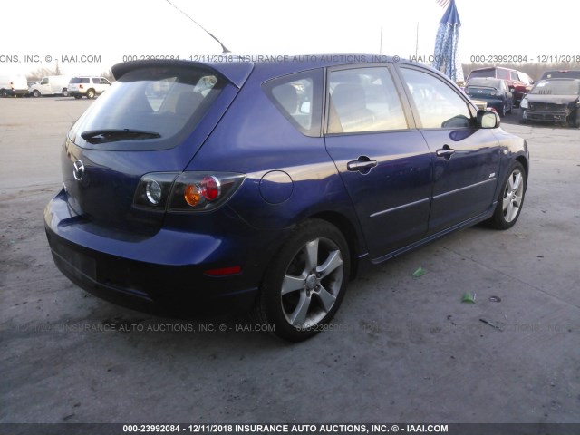 JM1BK343151237672 - 2005 MAZDA 3 HATCHBACK BLUE photo 4