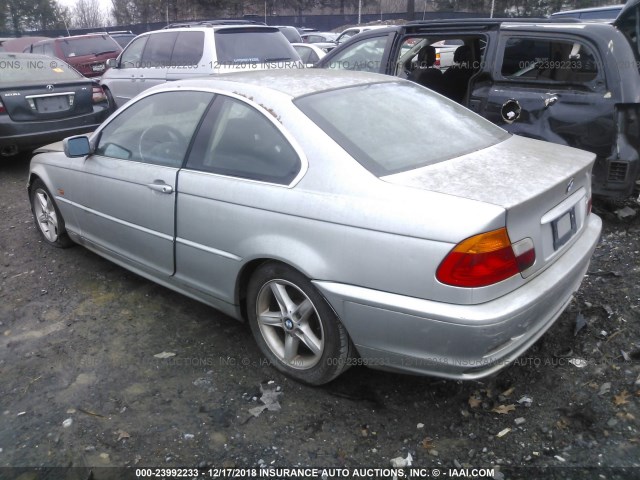 WBABN33432PG55600 - 2002 BMW 325 CI SILVER photo 3