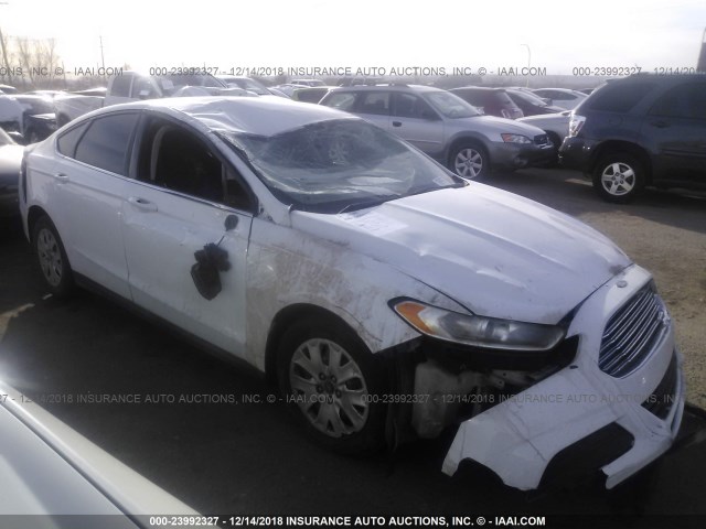 3FA6P0G75ER307685 - 2014 FORD FUSION S WHITE photo 1