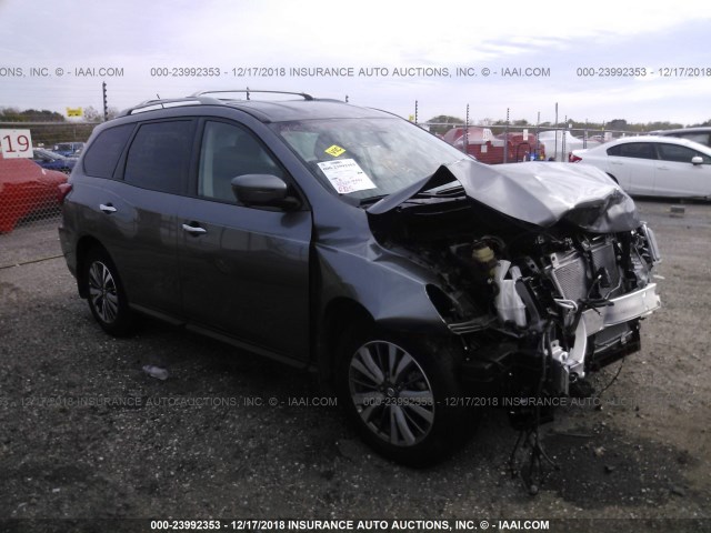 5N1DR2MN4JC626171 - 2018 NISSAN PATHFINDER S/SV/SL/PLATINUM GRAY photo 1