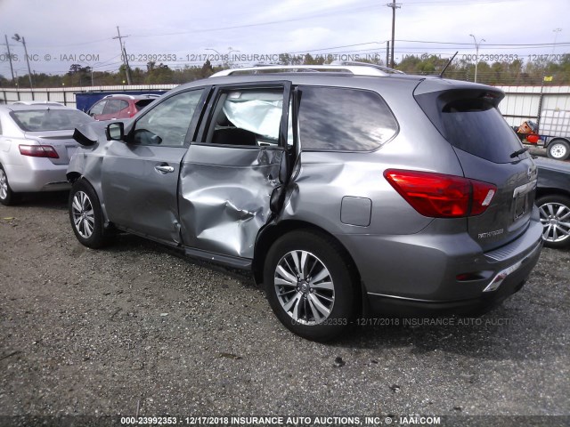 5N1DR2MN4JC626171 - 2018 NISSAN PATHFINDER S/SV/SL/PLATINUM GRAY photo 3