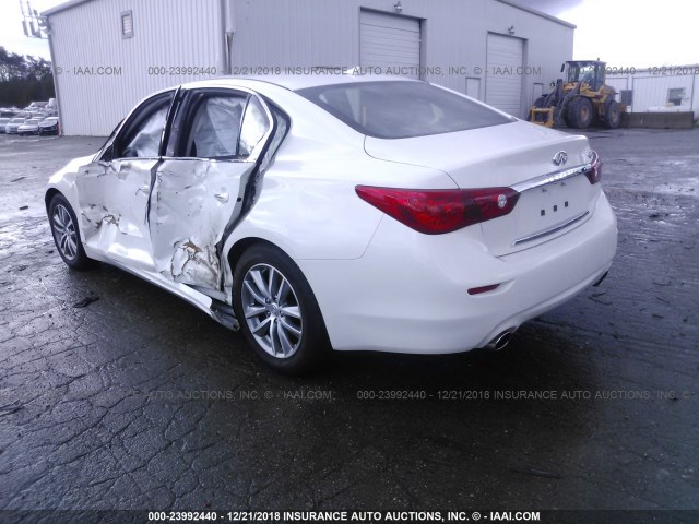 JN1BV7AP6FM349022 - 2015 INFINITI Q50 PREMIUM/SPORT WHITE photo 3