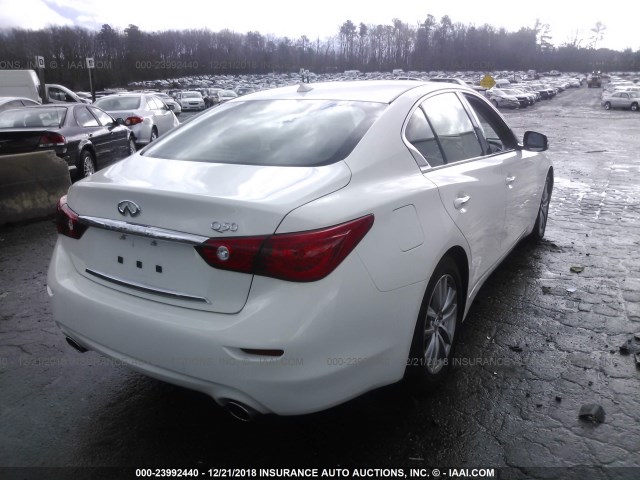 JN1BV7AP6FM349022 - 2015 INFINITI Q50 PREMIUM/SPORT WHITE photo 4