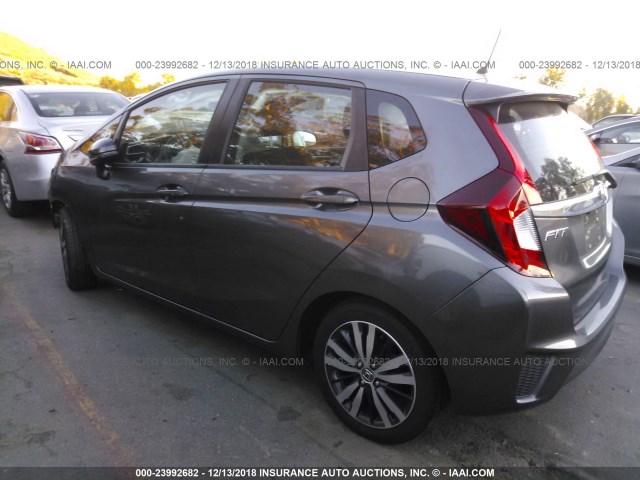 3HGGK5H83FM777246 - 2015 HONDA FIT EX/EXL GRAY photo 3