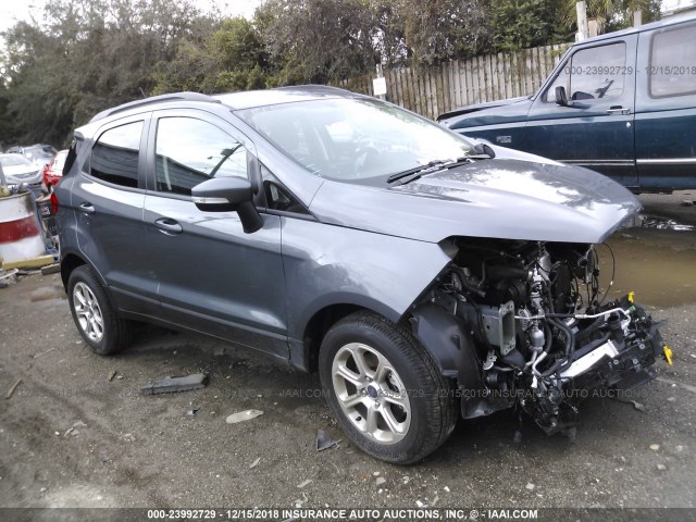 MAJ3P1TE4JC221354 - 2018 FORD ECOSPORT SE GRAY photo 1