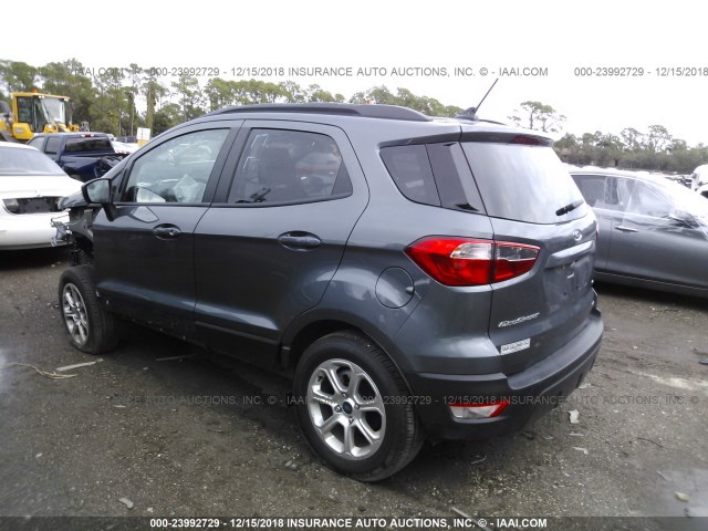 MAJ3P1TE4JC221354 - 2018 FORD ECOSPORT SE GRAY photo 3