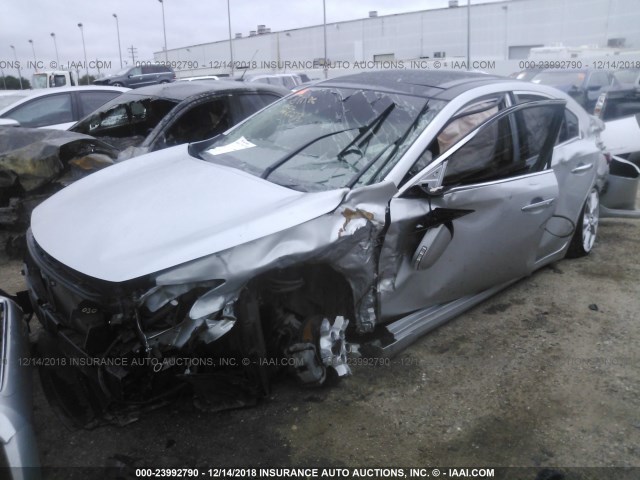 1N4AA5AP5EC496273 - 2014 NISSAN MAXIMA S/SV SILVER photo 2