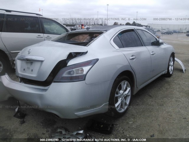 1N4AA5AP5EC496273 - 2014 NISSAN MAXIMA S/SV SILVER photo 4