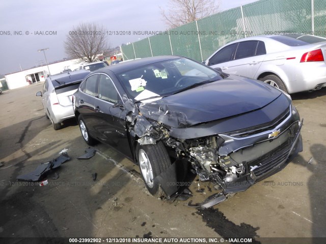 1G1ZB5ST1JF170204 - 2018 CHEVROLET MALIBU LS GRAY photo 1