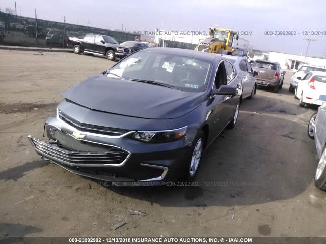 1G1ZB5ST1JF170204 - 2018 CHEVROLET MALIBU LS GRAY photo 2