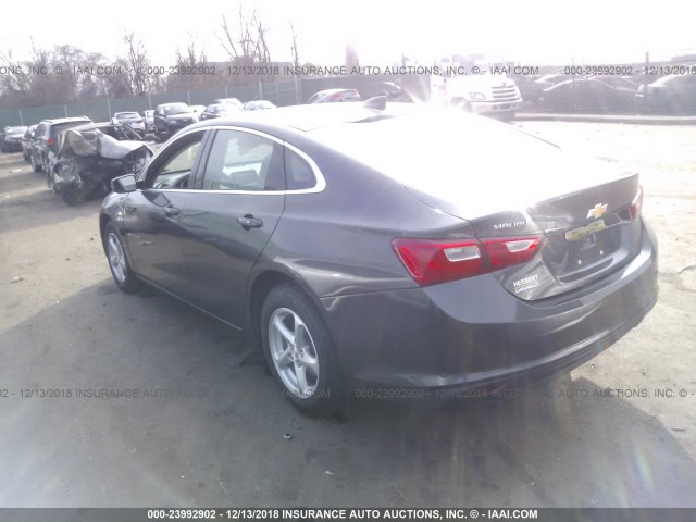 1G1ZB5ST1JF170204 - 2018 CHEVROLET MALIBU LS GRAY photo 3