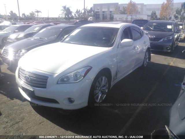 JN1BY1AP4CM331182 - 2012 INFINITI M37 WHITE photo 2