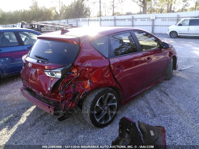 JTNKARJE9JJ564466 - 2018 TOYOTA COROLLA IM RED photo 4