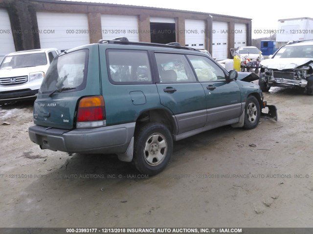 JF1SF6558YG706849 - 2000 SUBARU FORESTER S GREEN photo 4