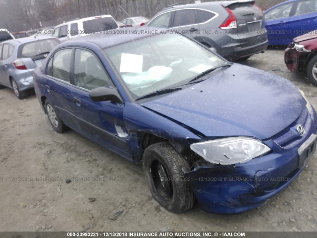 2HGES16345H500349 - 2005 HONDA CIVIC DX VP BLUE photo 1