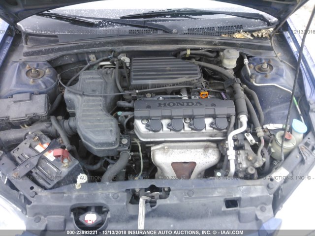2HGES16345H500349 - 2005 HONDA CIVIC DX VP BLUE photo 10