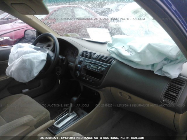 2HGES16345H500349 - 2005 HONDA CIVIC DX VP BLUE photo 5