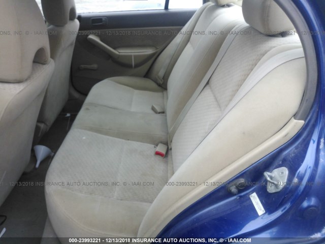 2HGES16345H500349 - 2005 HONDA CIVIC DX VP BLUE photo 8