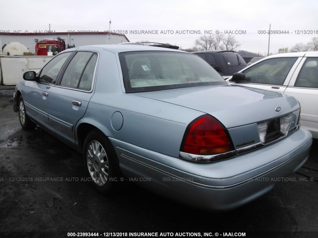 2FAFP74WX3X129632 - 2003 FORD CROWN VICTORIA LX Light Blue photo 3