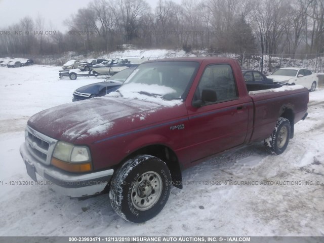 1FTYR10C2WPB54170 - 1998 FORD RANGER RED photo 2