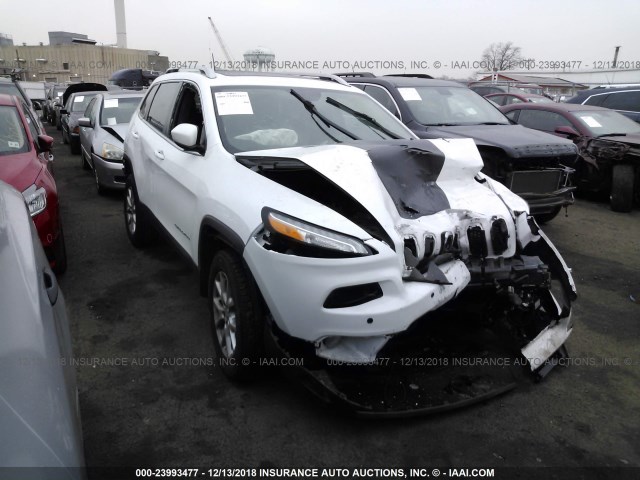 1C4PJMCB9EW121100 - 2014 JEEP CHEROKEE LATITUDE WHITE photo 1