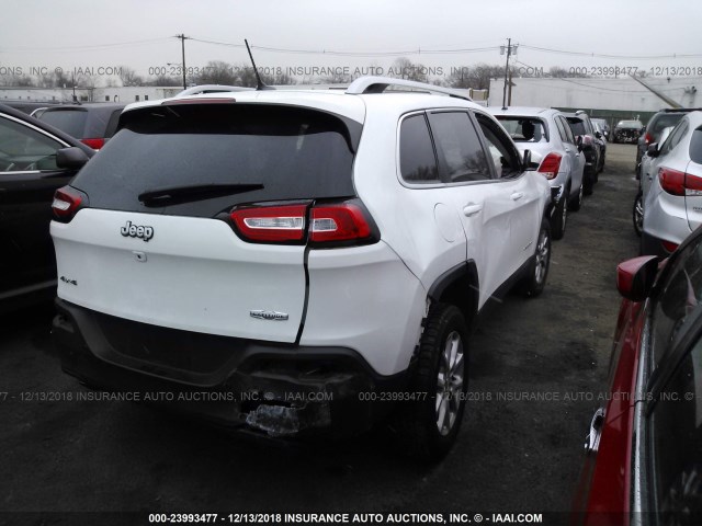 1C4PJMCB9EW121100 - 2014 JEEP CHEROKEE LATITUDE WHITE photo 4