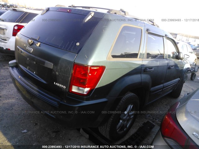 1J4GS48K75C641670 - 2005 JEEP GRAND CHEROKEE LAREDO/COLUMBIA/FREEDOM 绿色 照片 4