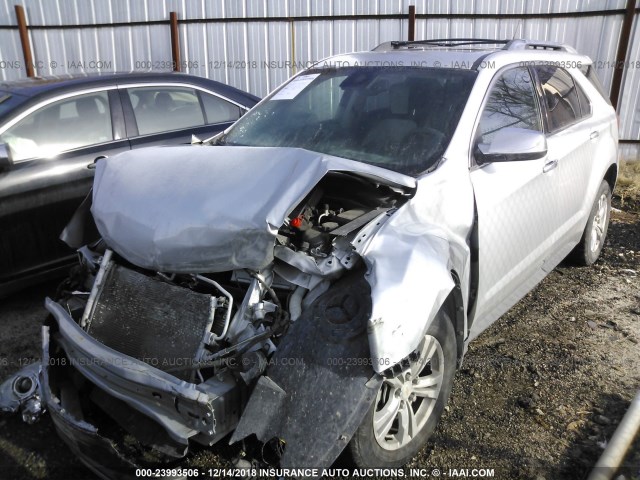 2GNFLGE54C6338082 - 2012 CHEVROLET EQUINOX LTZ SILVER photo 2