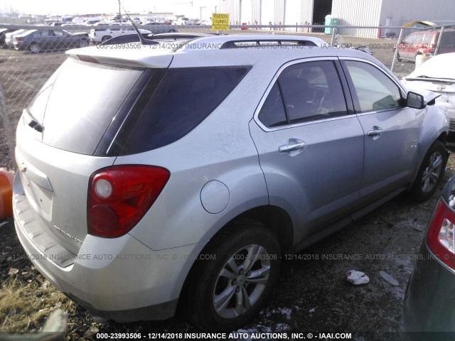 2GNFLGE54C6338082 - 2012 CHEVROLET EQUINOX LTZ SILVER photo 4