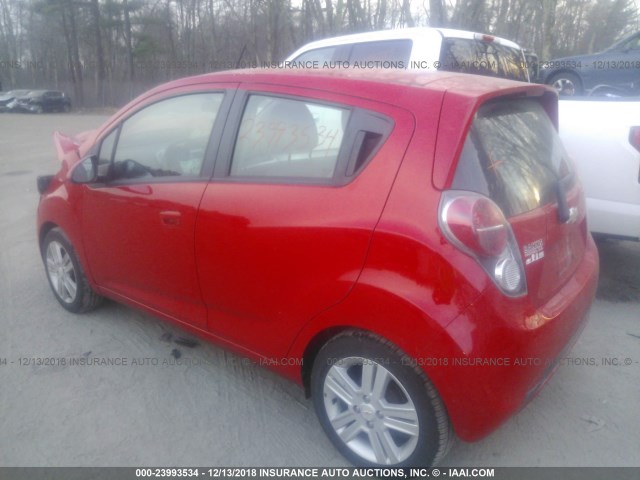 KL8CB6S96EC442673 - 2014 CHEVROLET SPARK LS RED photo 3