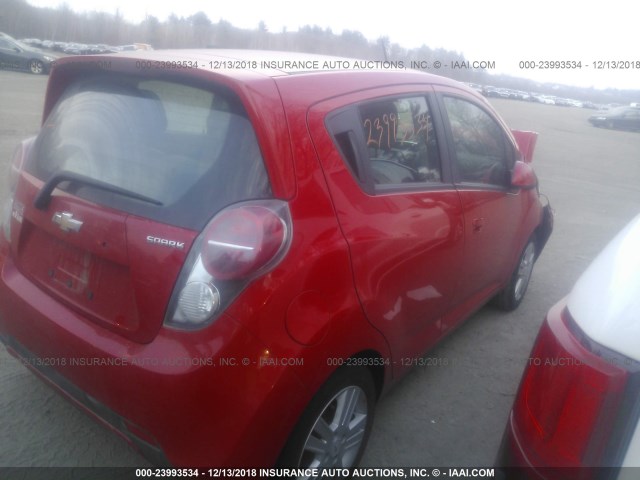 KL8CB6S96EC442673 - 2014 CHEVROLET SPARK LS RED photo 4