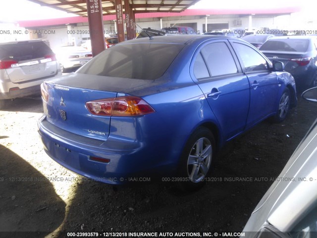 JA3AU26U69U032065 - 2009 MITSUBISHI LANCER ES/ES SPORT BLUE photo 4