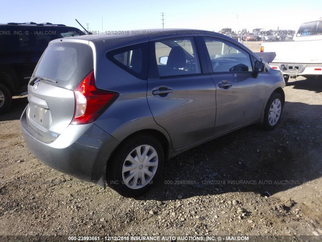 3N1CE2CP2GL385726 - 2016 NISSAN VERSA NOTE S/S PLUS/SV/SL/SR GRAY photo 4