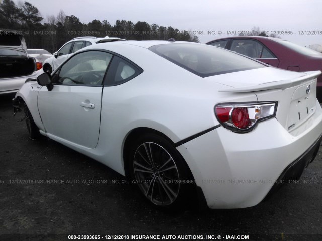 JF1ZNAA12E8701563 - 2014 TOYOTA SCION FR-S WHITE photo 3