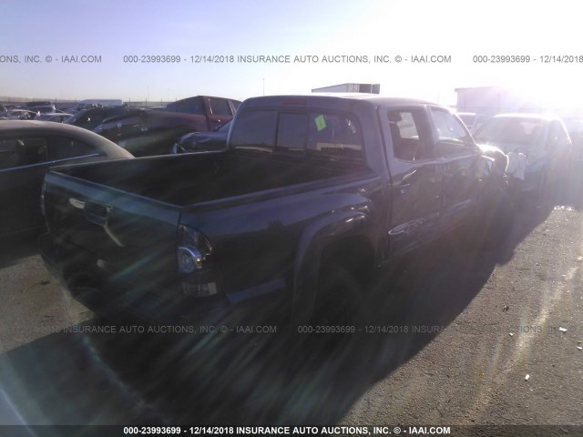 3TMLU4EN9DM133548 - 2013 TOYOTA TACOMA DOUBLE CAB GRAY photo 4