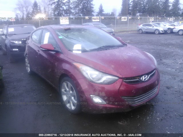 5NPDH4AE4DH424494 - 2013 HYUNDAI ELANTRA GLS/LIMITED RED photo 1