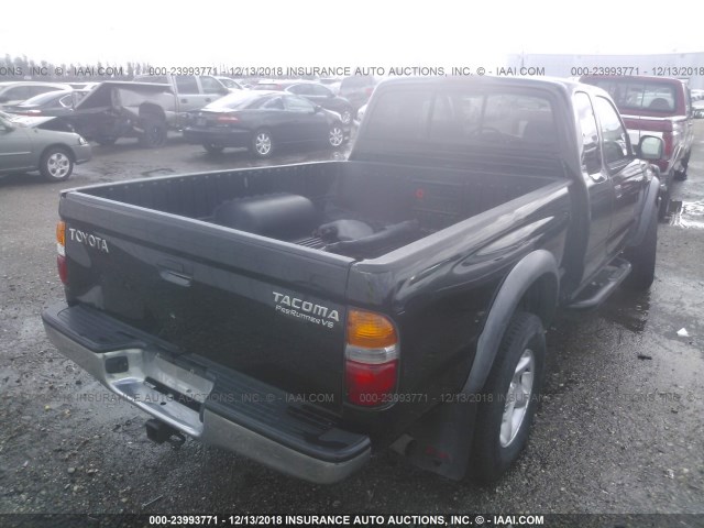 5TESN92N84Z379715 - 2004 TOYOTA TACOMA XTRACAB PRERUNNER BLACK photo 4