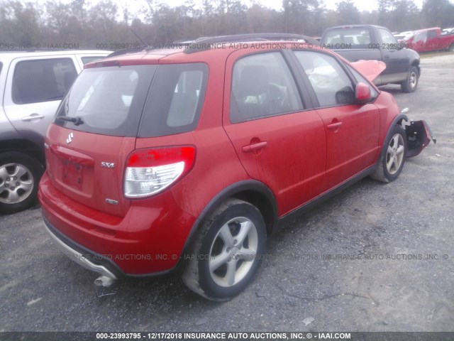 JS2YB413375101808 - 2007 SUZUKI SX4 RED photo 4